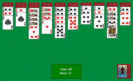 Spider Solitaire Windows 98 First PC Version