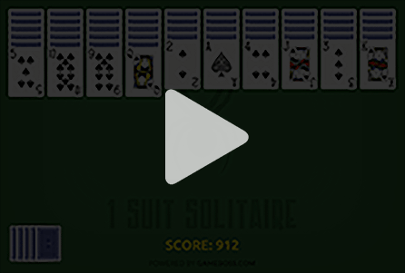 Spider Solitaire 1 Suit 